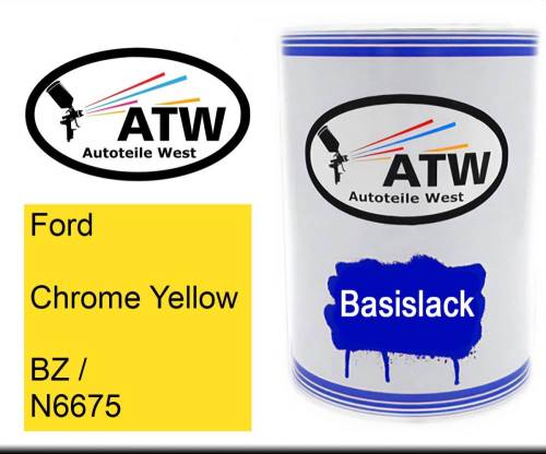 Ford, Chrome Yellow, BZ / N6675: 500ml Lackdose, von ATW Autoteile West.